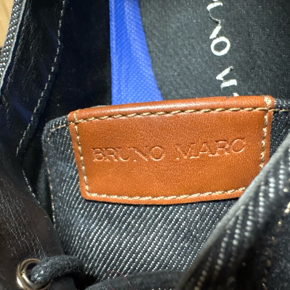 Bruno Marc Black and Blue Sneakers